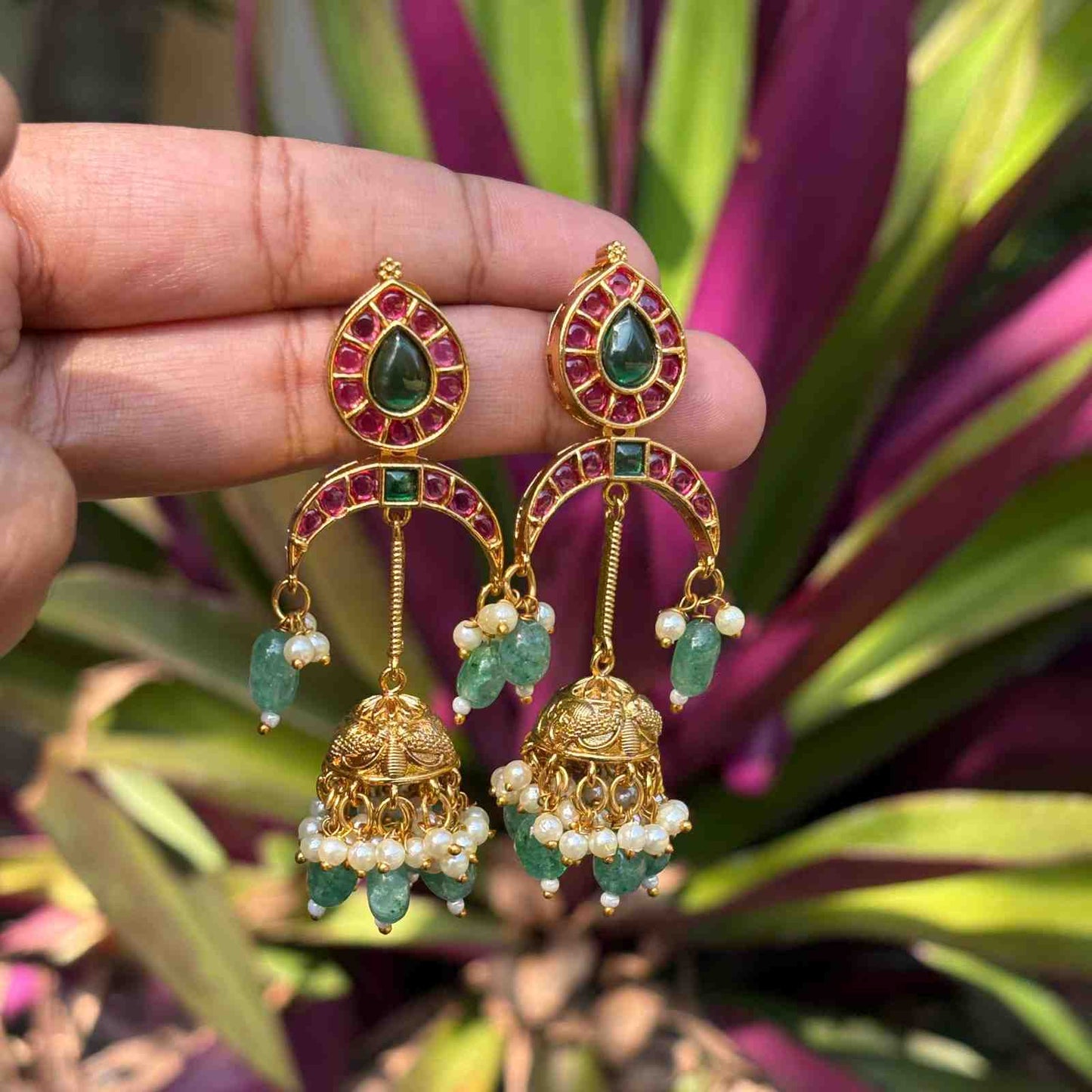 Premium Quality Jhumka With Unique Design of mini jhumka At middle Dangle cute Earring With Supreme  Quality J0053-CR66