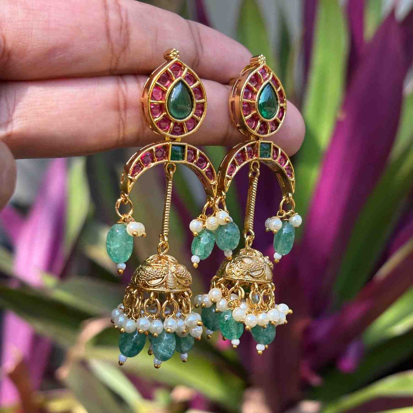 Premium Quality Jhumka With Unique Design of mini jhumka At middle Dangle cute Earring With Supreme  Quality J0053-CR66