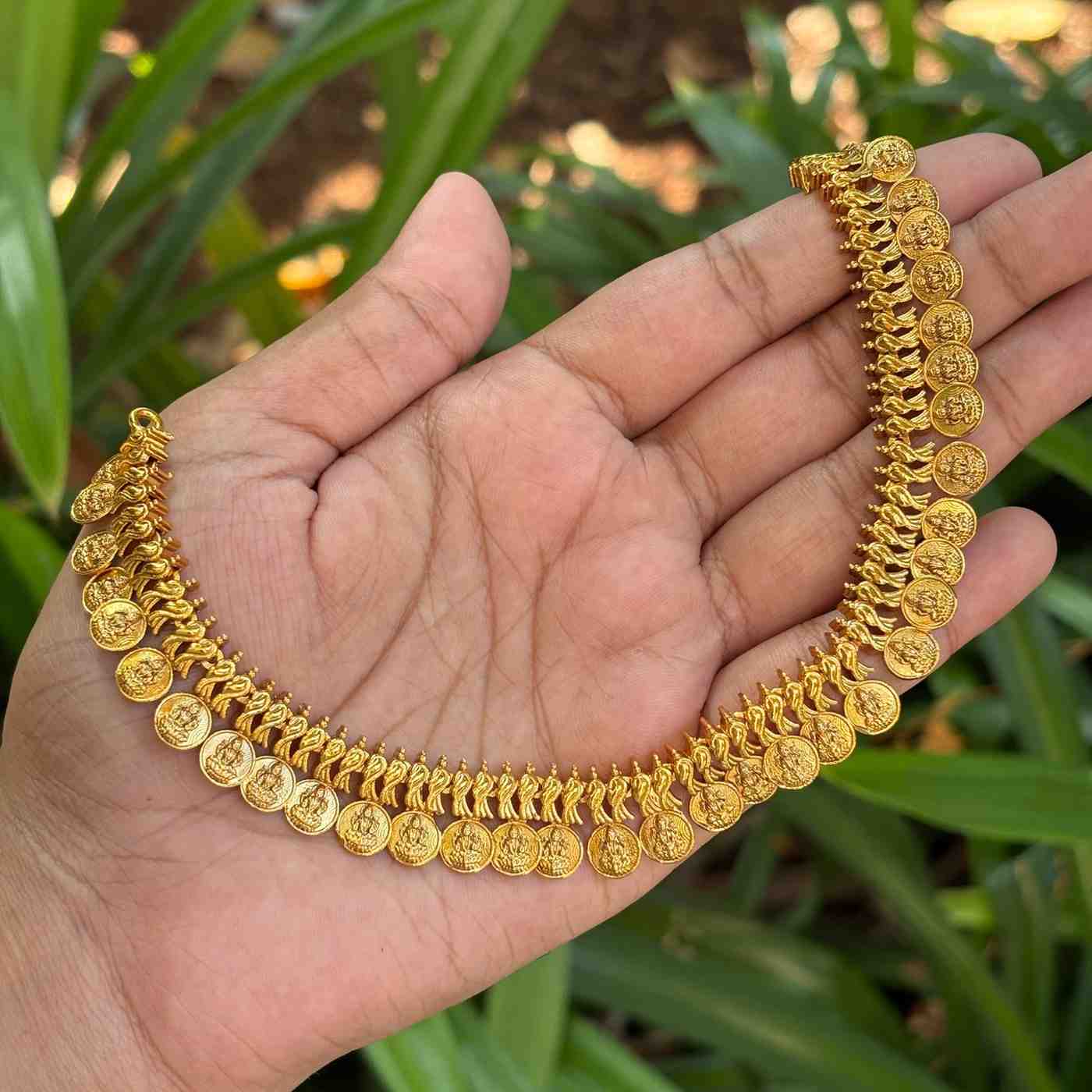 Premium Look Coin Necklace with jhumka  N0208-I30