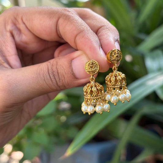 Premium Look Coin Necklace with jhumka  N0208-I30
