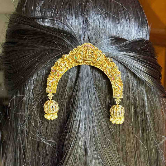 Premium Quality Lakshmi 3d Pattern Hair Brooch HA052-C48