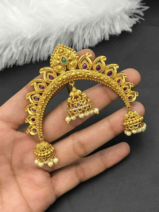 Premium Quality Floral Pattern Hair|bun Brooch/hair accessories HA057-N34