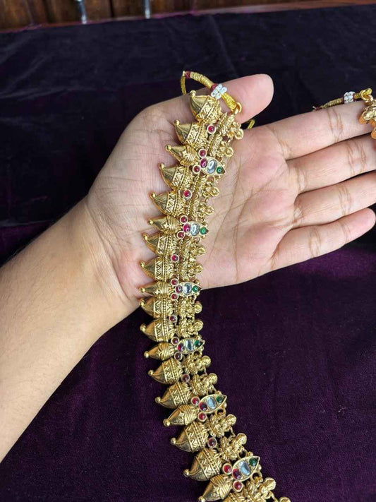 Traditional Aahana Krishnan Mulla Manga Matte Finish  Haram H0007-CJ43