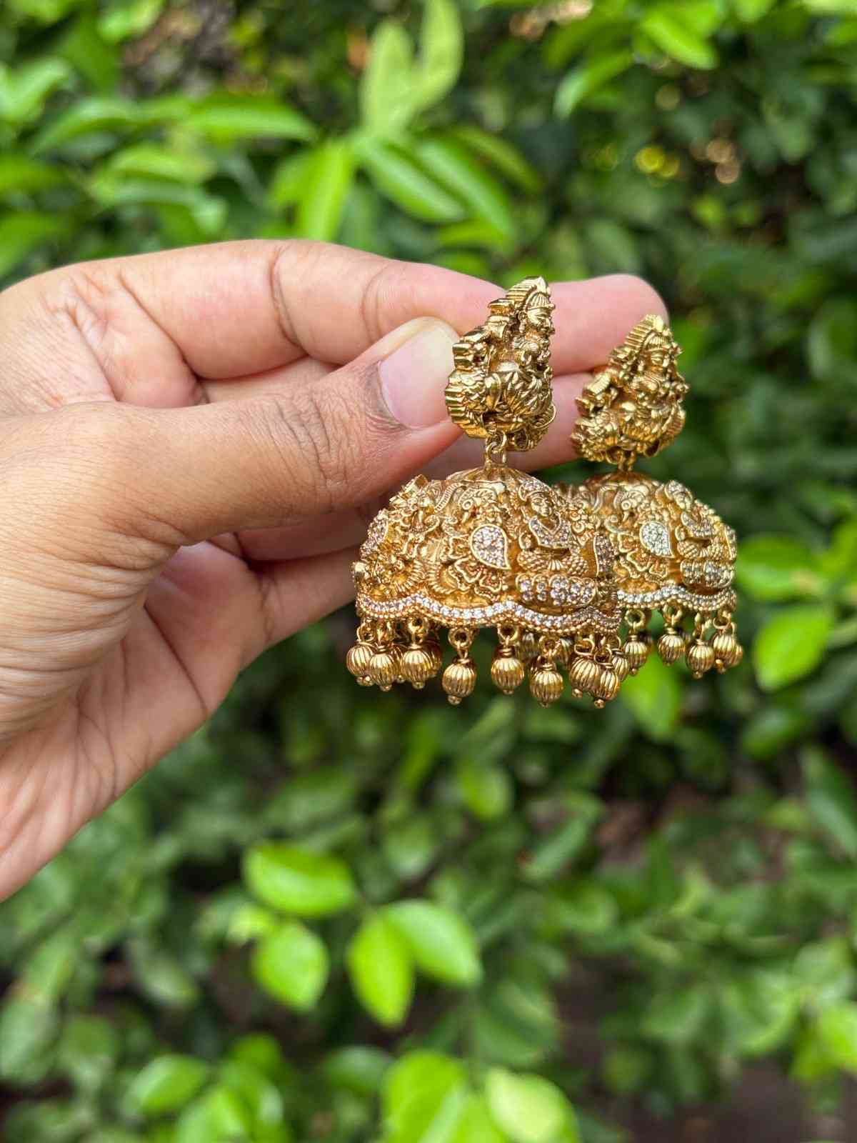 Bridal Temple collection 3D Jhumka J0107