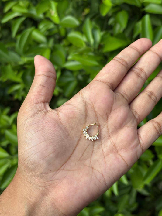 J0114 AD White Stone Nose Septum rings