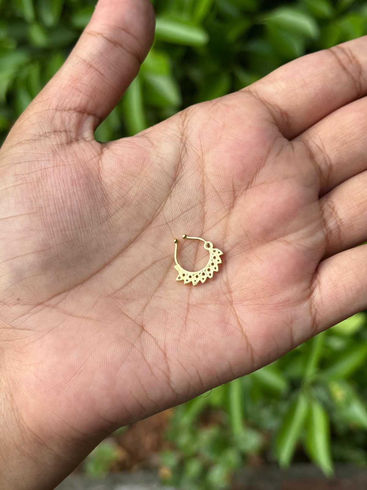 J0114 AD White Stone Nose Septum rings