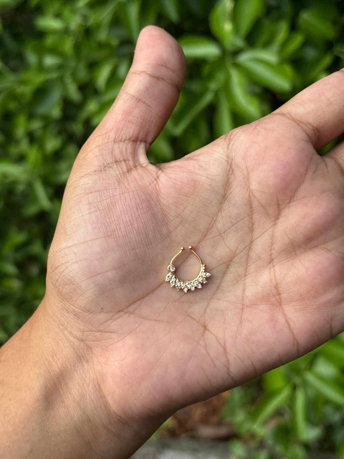 J0114 AD White Stone Nose Septum rings