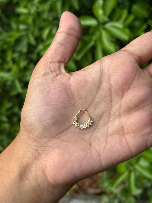 J0114 AD White Stone Nose Septum rings