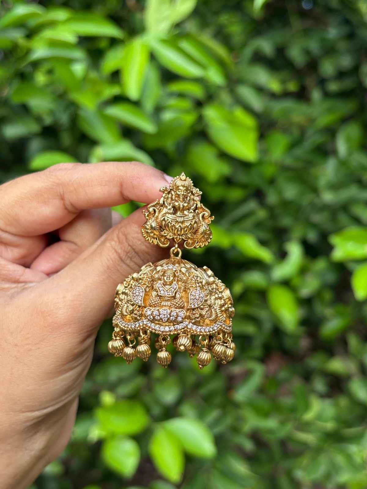 Bridal Temple collection 3D Jhumka J0107
