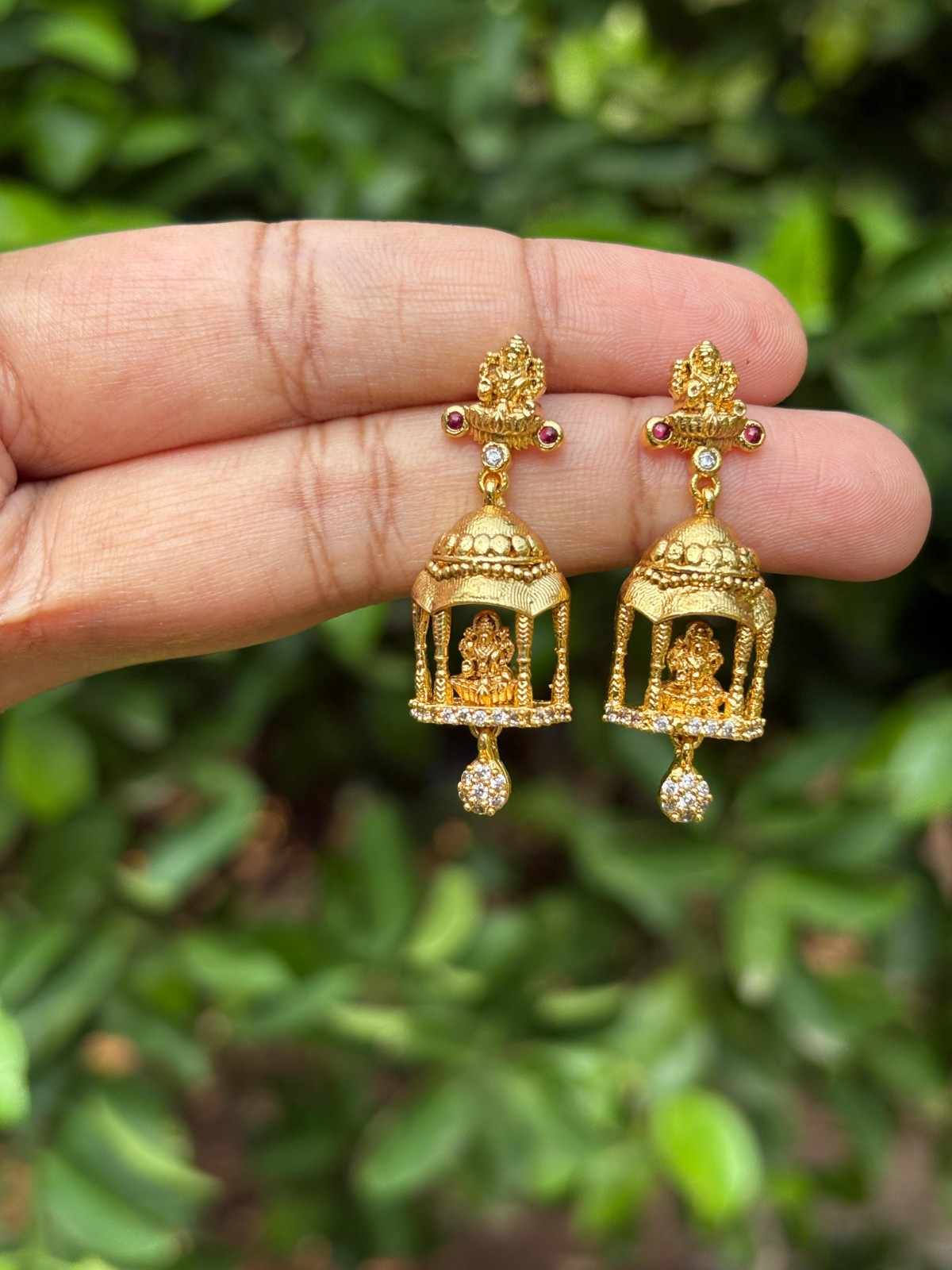 Light Weight Lakshmi Motif Temple collection earring J0115