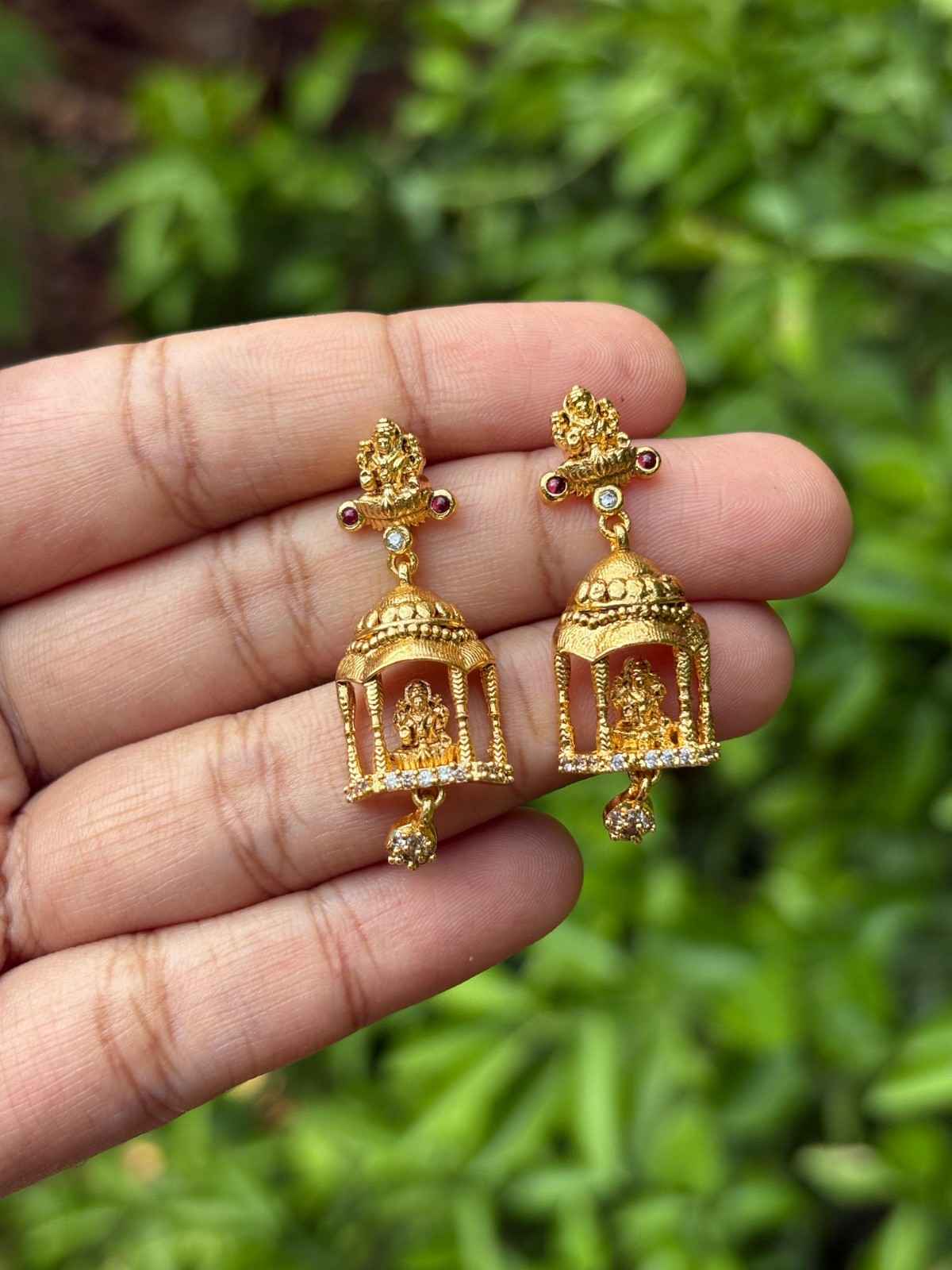 Light Weight Lakshmi Motif Temple collection earring J0115