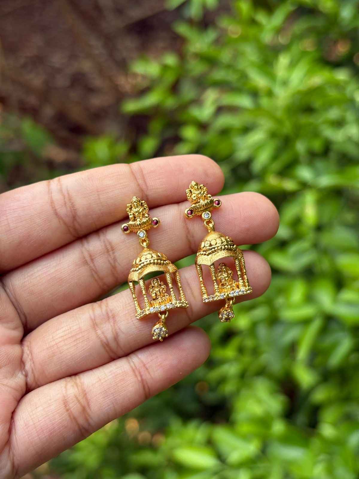 Light Weight Lakshmi Motif Temple collection earring J0115