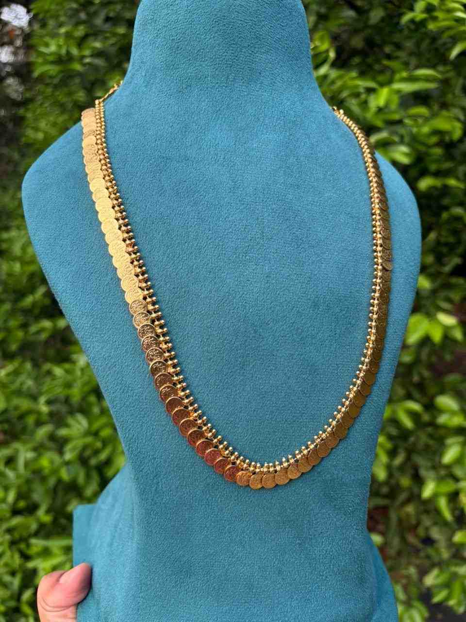 Traditional Lakshmi Kasumala coin Haram with earrings H0072