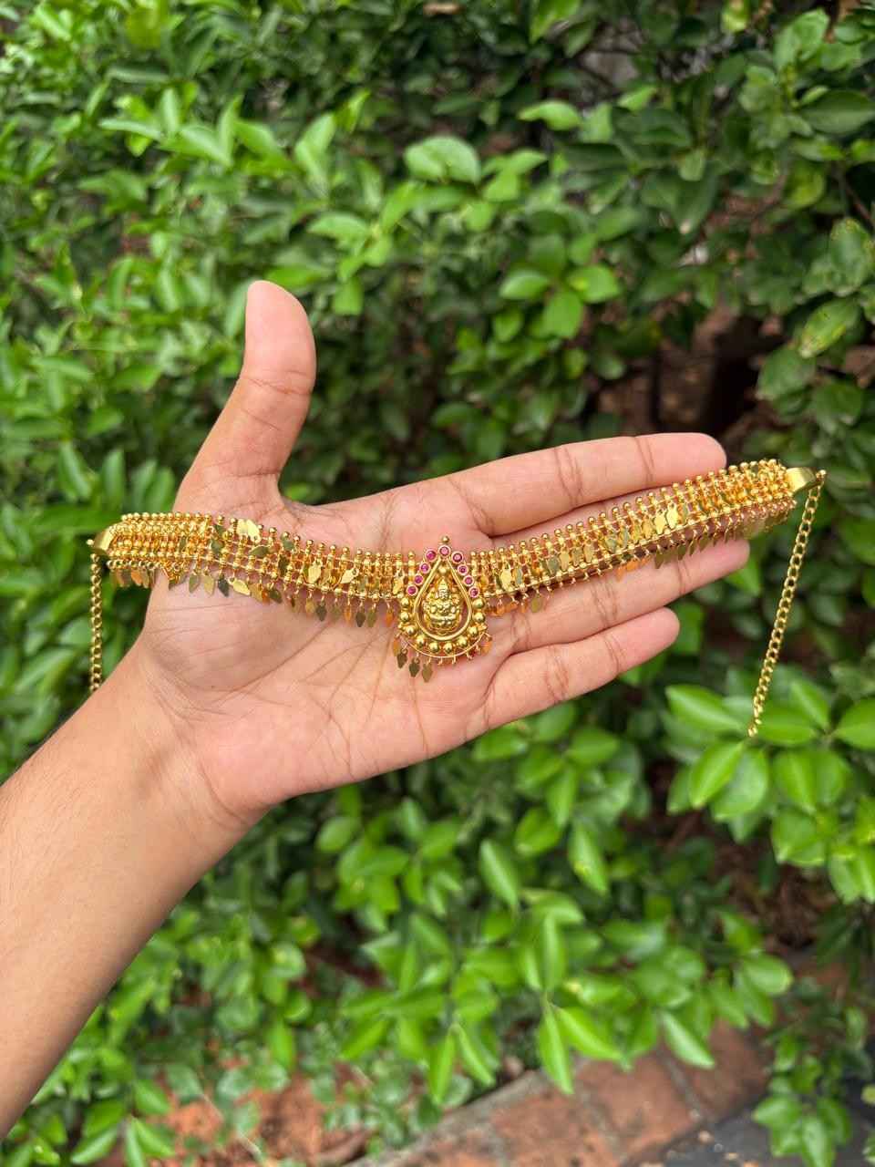 N0268 Lakshmi layered Elakkathali Chocker no earrings