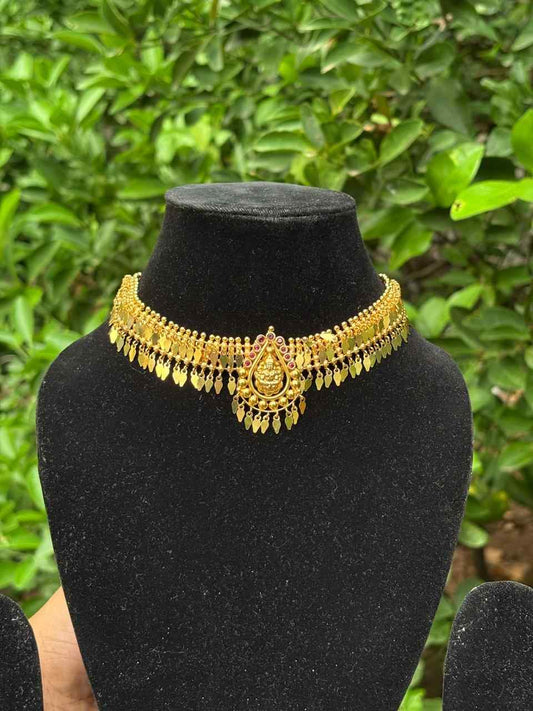 N0268 Lakshmi layered Elakkathali Chocker no earrings