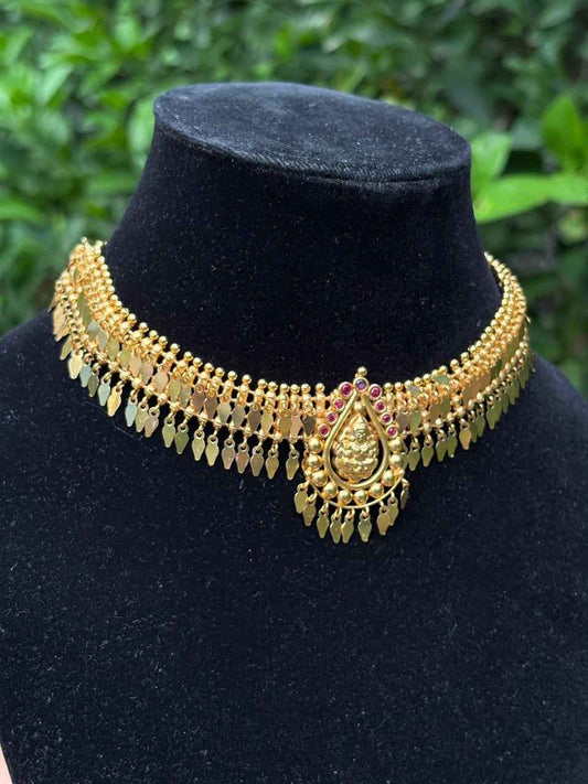 N0268 Lakshmi layered Elakkathali Chocker no earrings