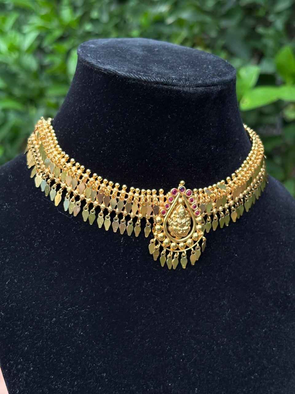 N0268 Lakshmi layered Elakkathali Chocker no earrings