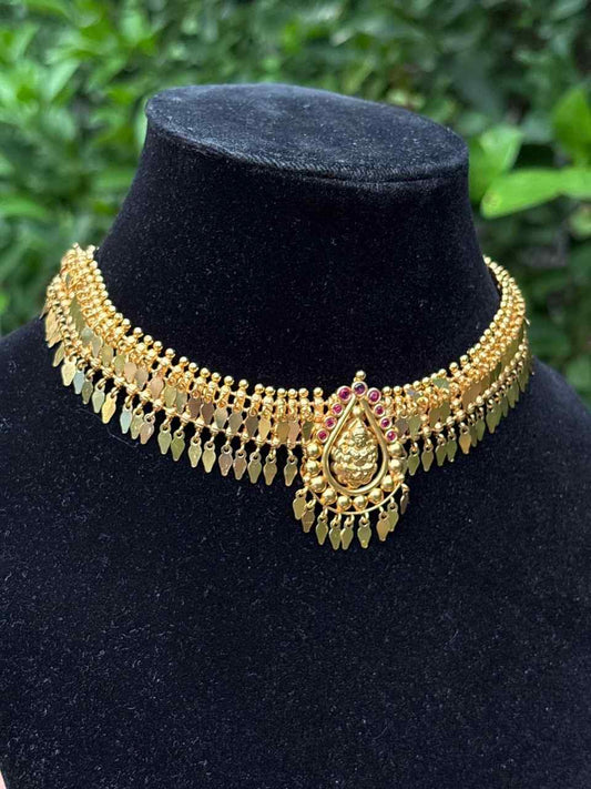 N0268 Lakshmi layered Elakkathali Chocker no earrings