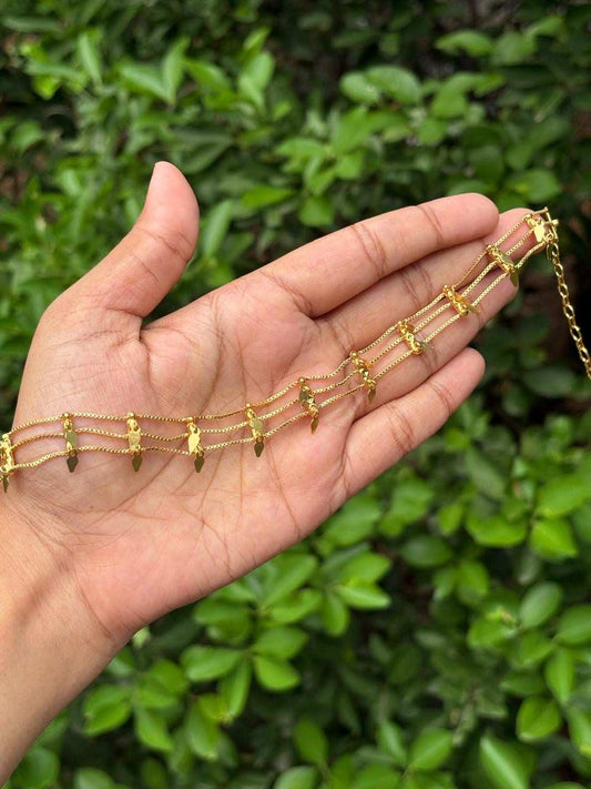 N0269 Three line  Elakkathali Chocker no earrings