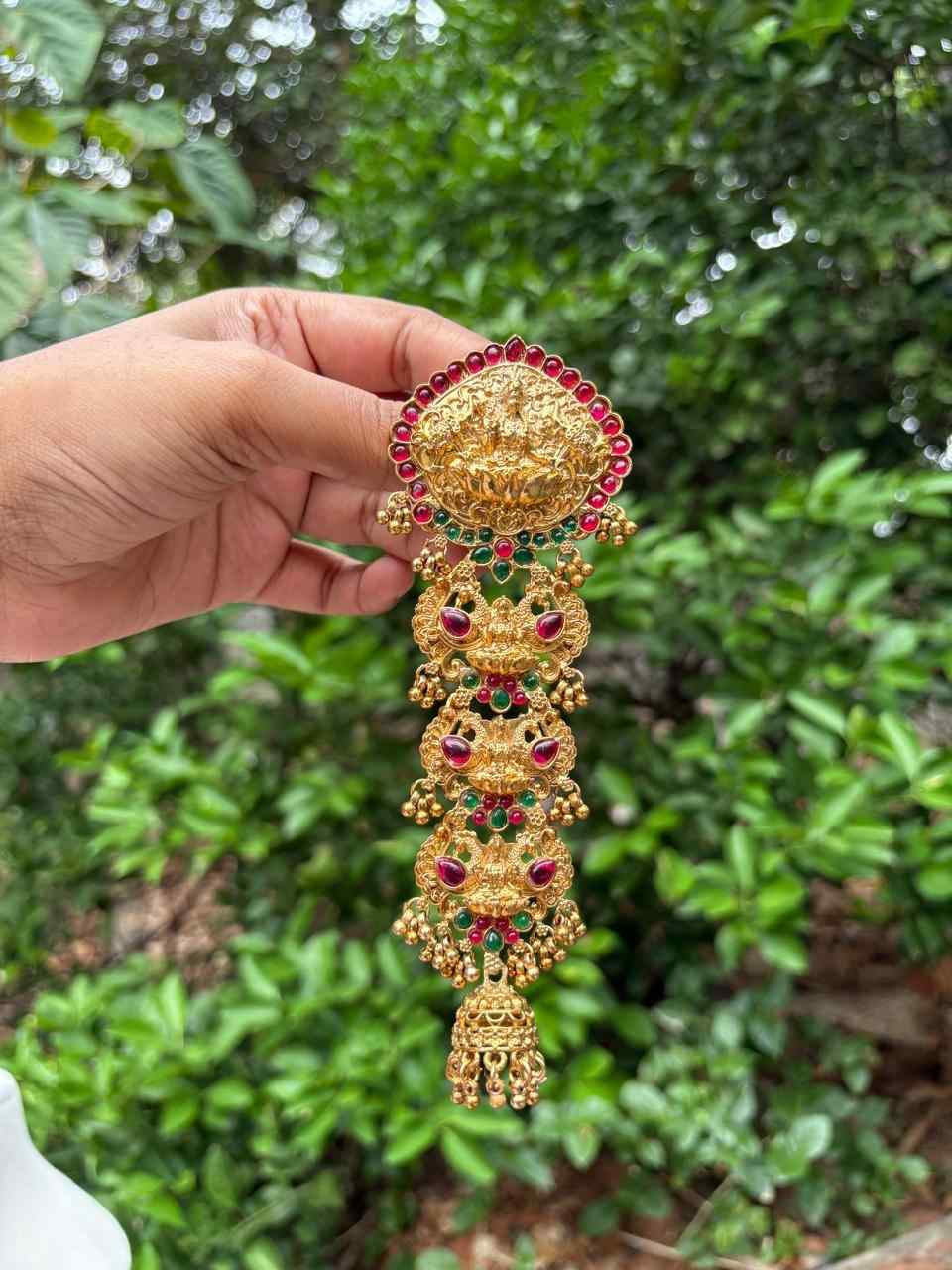 HA063  Lakshmi Motif Matte finish Jada bill Hair accessories