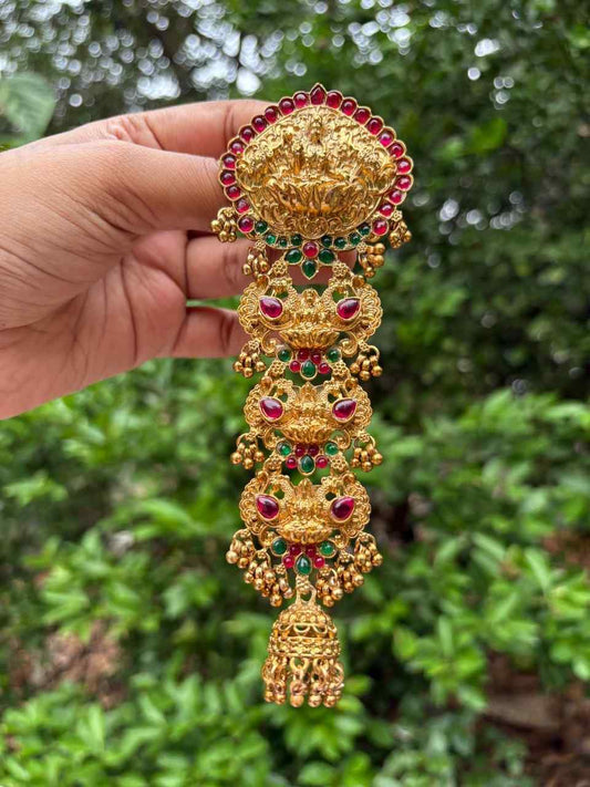 HA063  Lakshmi Motif Matte finish Jada bill Hair accessories