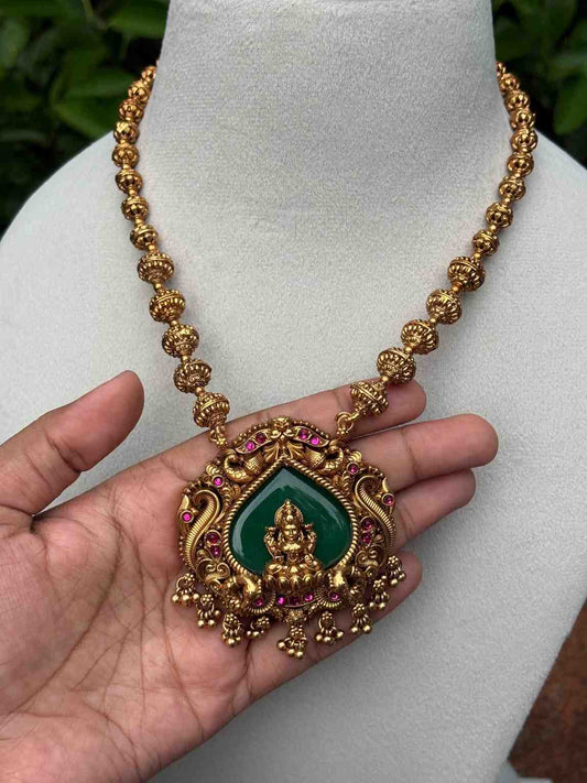 H0078 Lakshmi Middle Length ball chain Haram