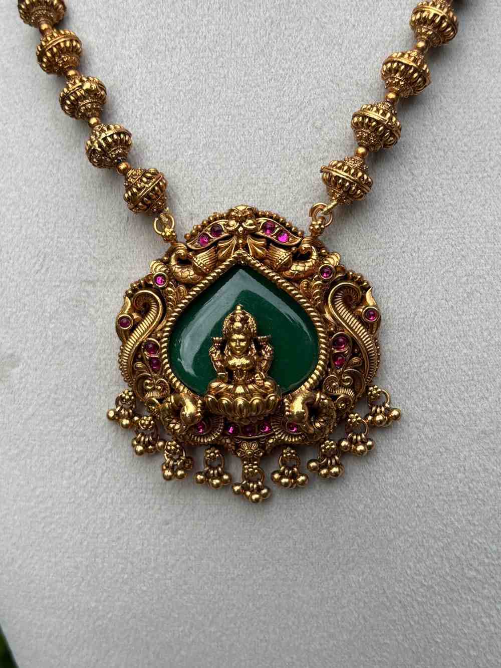 H0078 Lakshmi Middle Length ball chain Haram