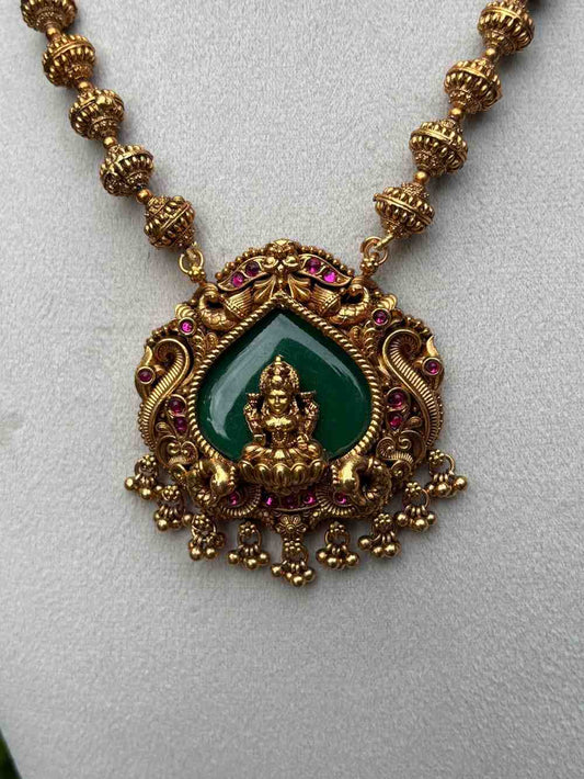H0078 Lakshmi Middle Length ball chain Haram