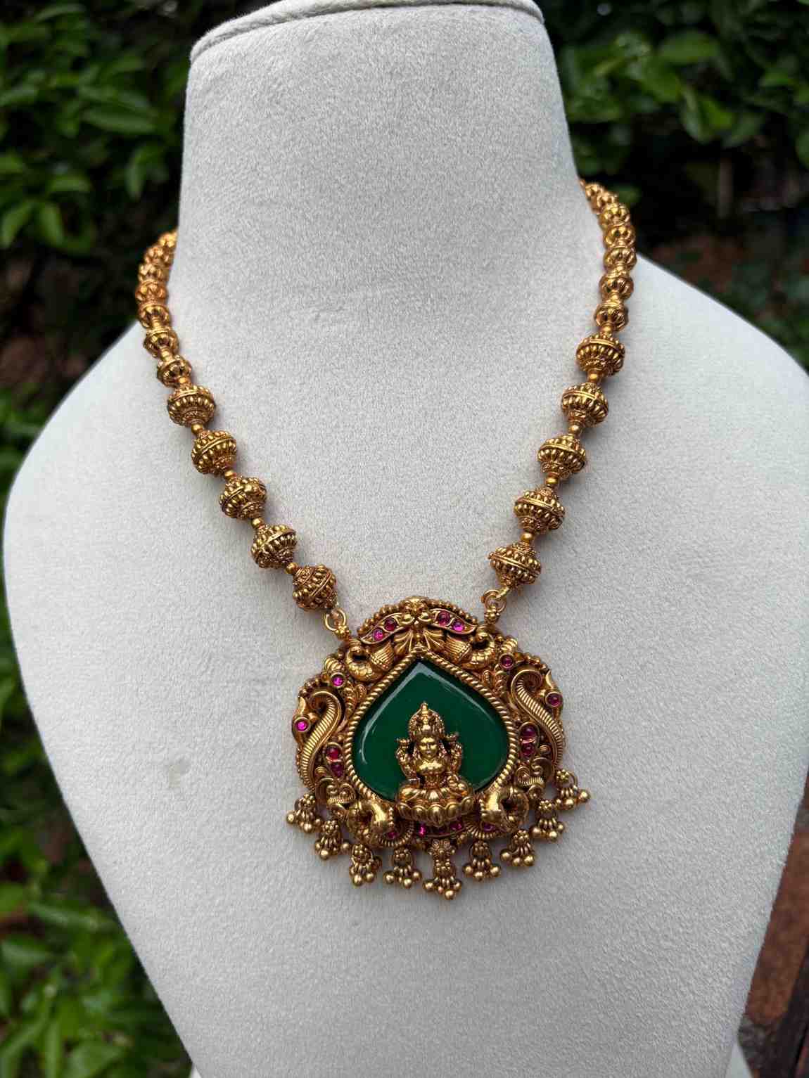 H0078 Lakshmi Middle Length ball chain Haram