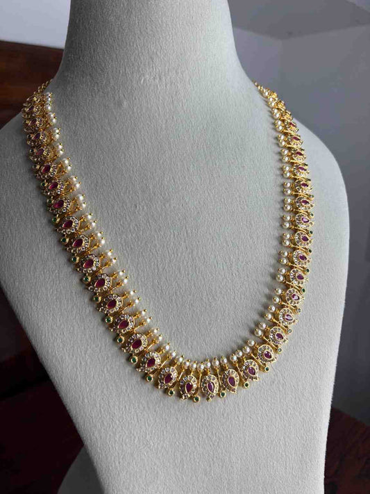 H0021 Micro Plated Traditional Maga Motif  Middle length Haram