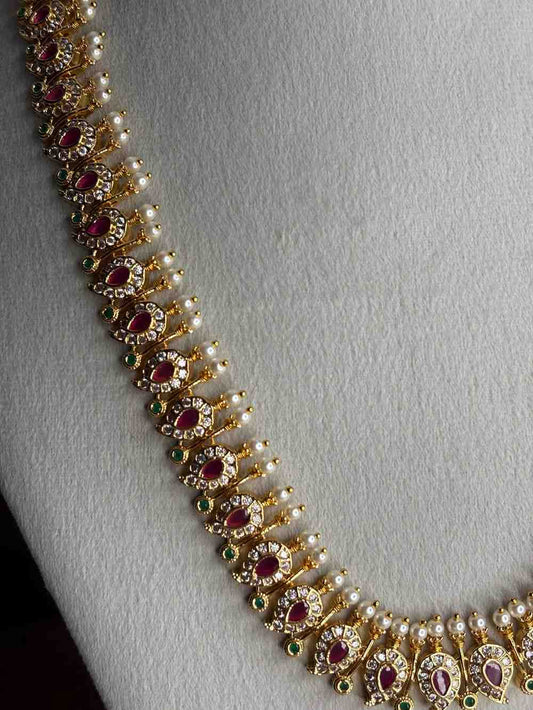 H0021 Micro Plated Traditional Maga Motif  Middle length Haram