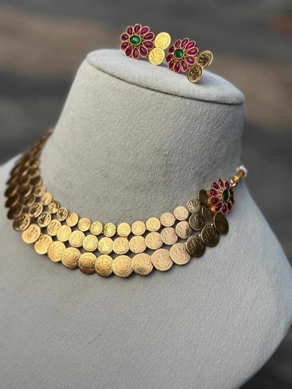 N0282 Three Layer Coin Necklace