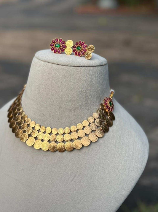 N0282 Three Layer Coin Necklace