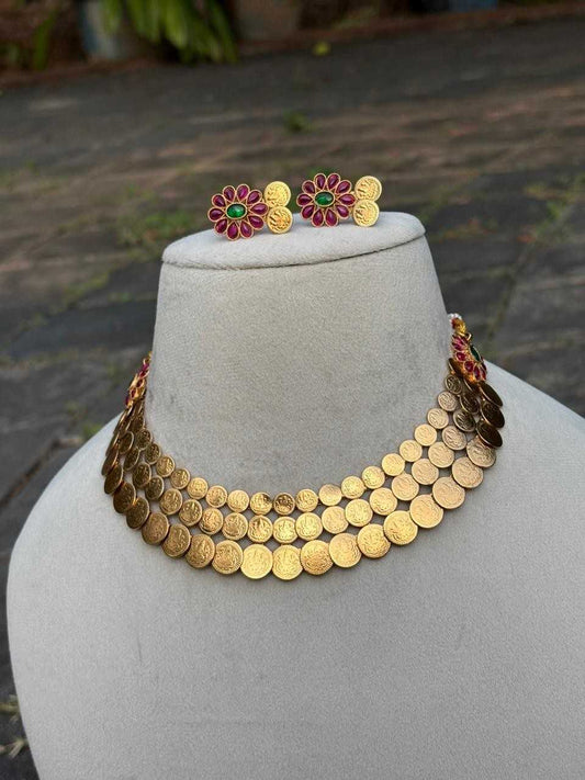 N0282 Three Layer Coin Necklace