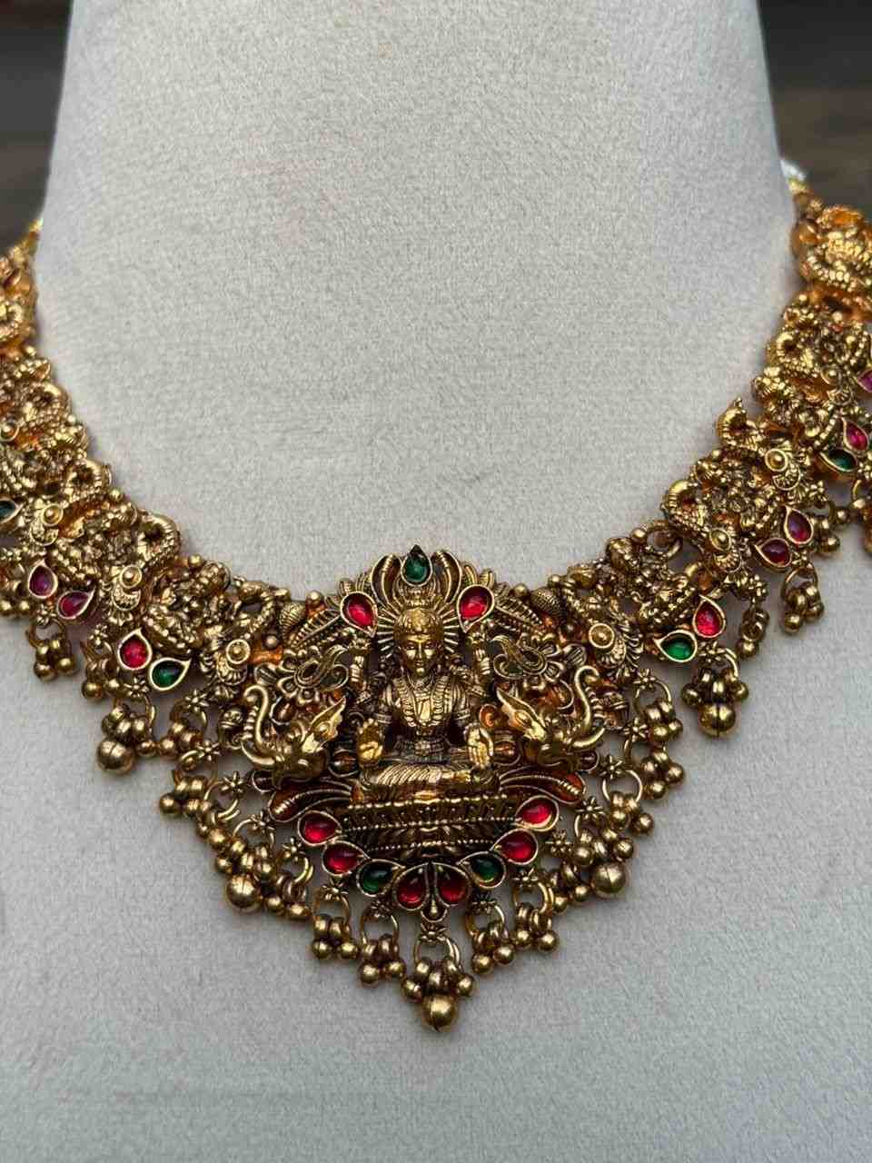 N0279 Matte finish Lakshmi Necklace