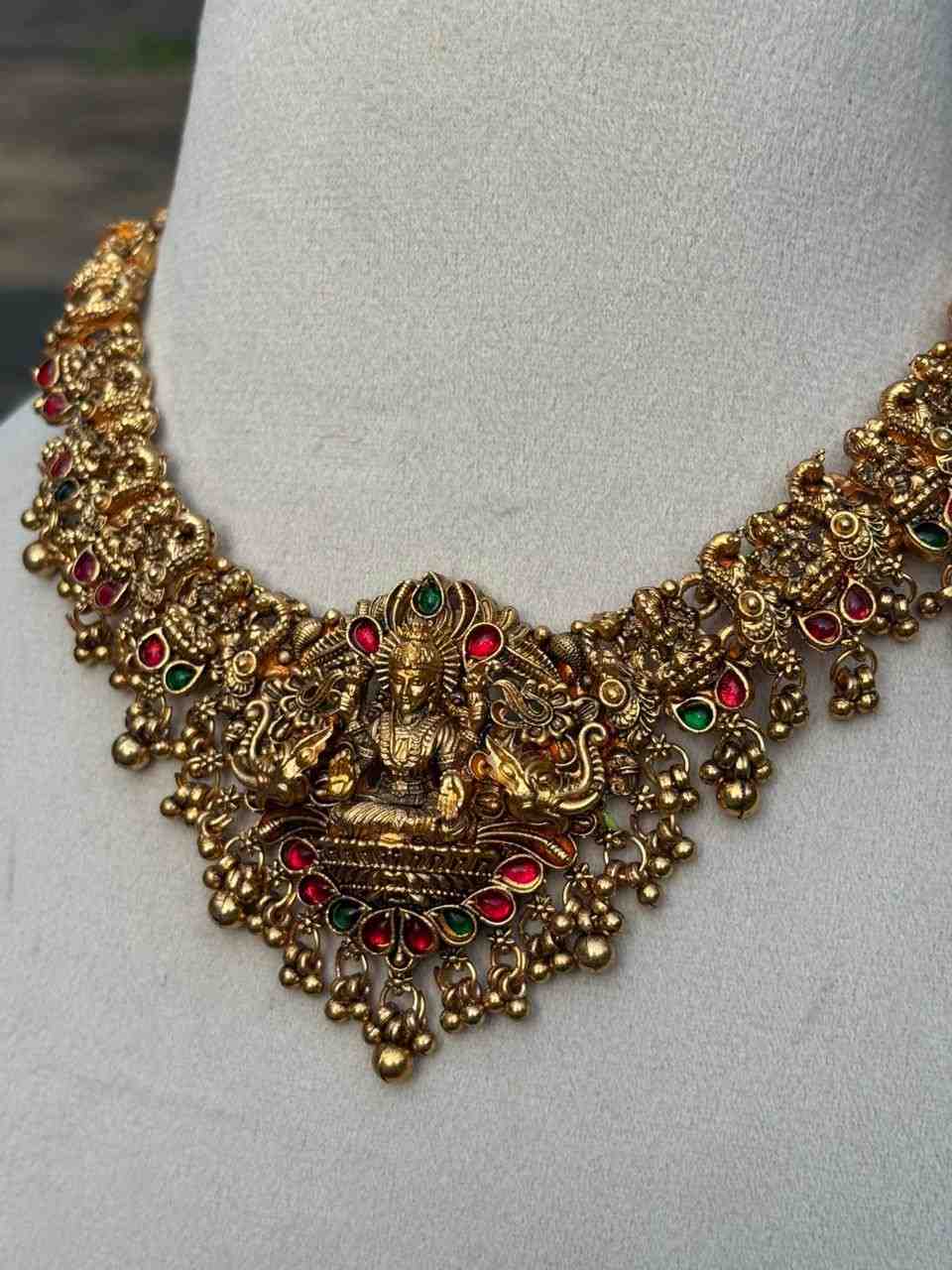 N0279 Matte finish Lakshmi Necklace