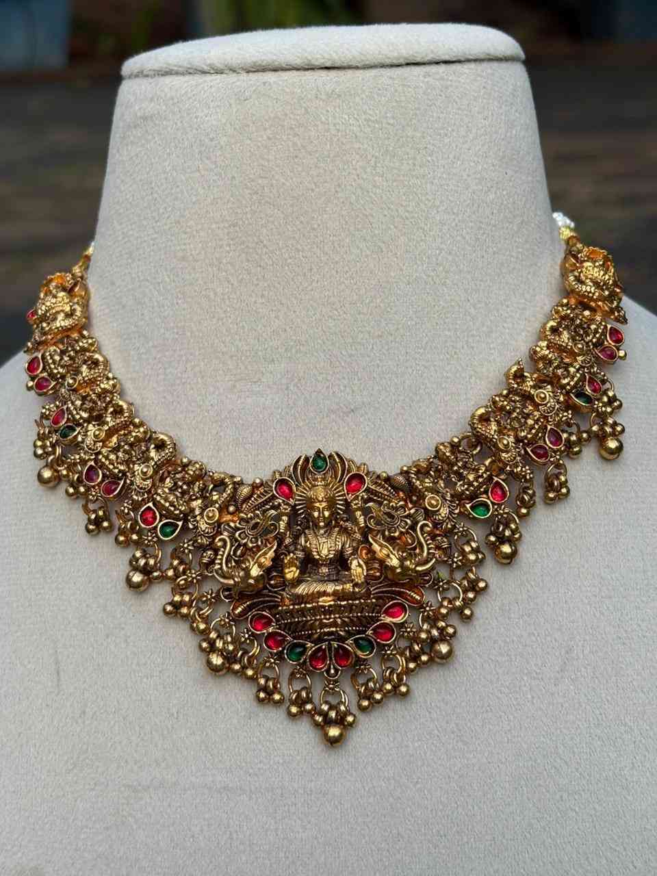 N0279 Matte finish Lakshmi Necklace