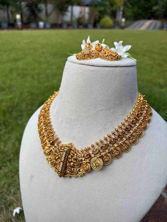 N0153 Premium Quality Traditional Lakshmi Kasu mala