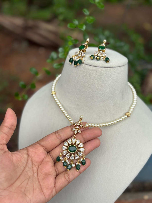 N0286 Pearl Middle length necklace