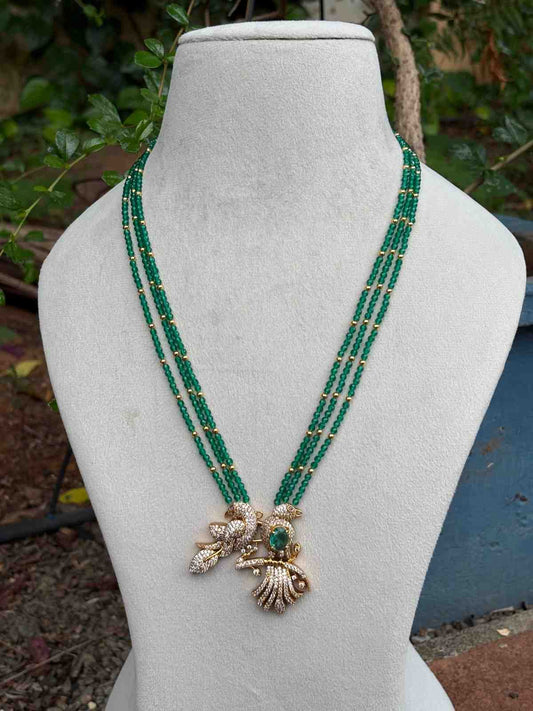 H0083 Green Crystal Bead Haram