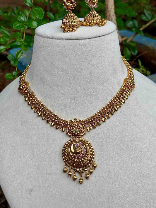 N0285 Peacock Pattern Premium Necklace