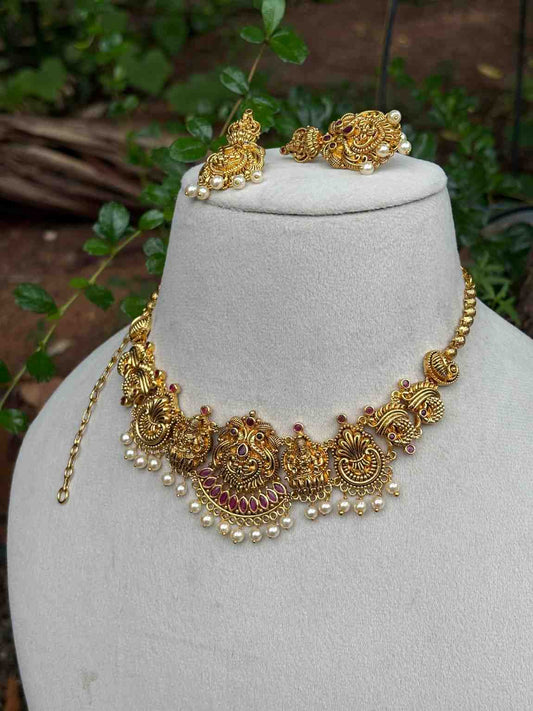 N0287 Gold Inspired Lakshmi Premium necklace