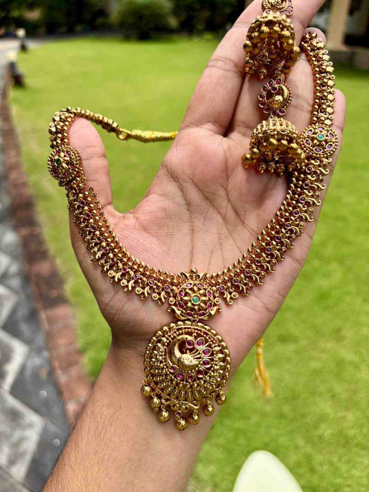 N0285 Peacock Pattern Premium Necklace