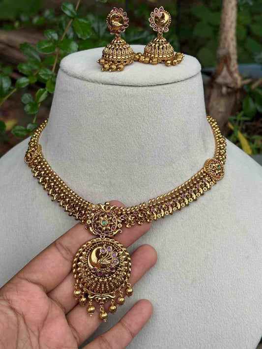 N0285 Peacock Pattern Premium Necklace