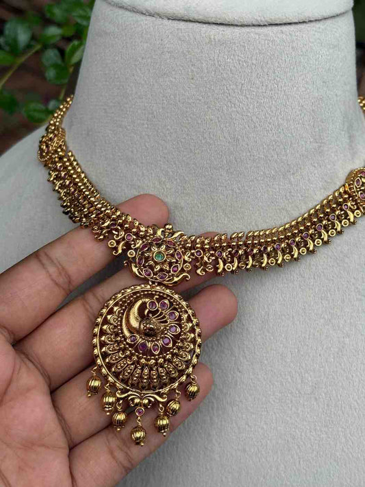 N0285 Peacock Pattern Premium Necklace