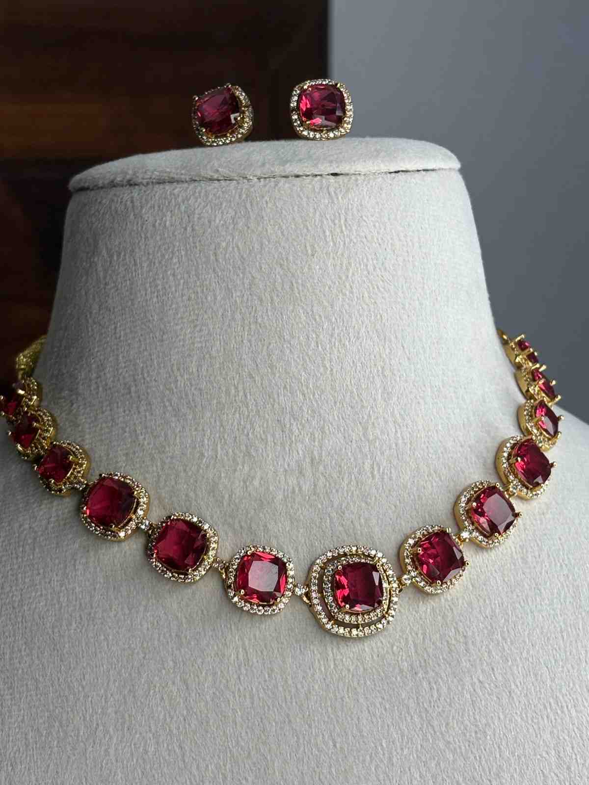 N0290 Ruby Stone Necklace