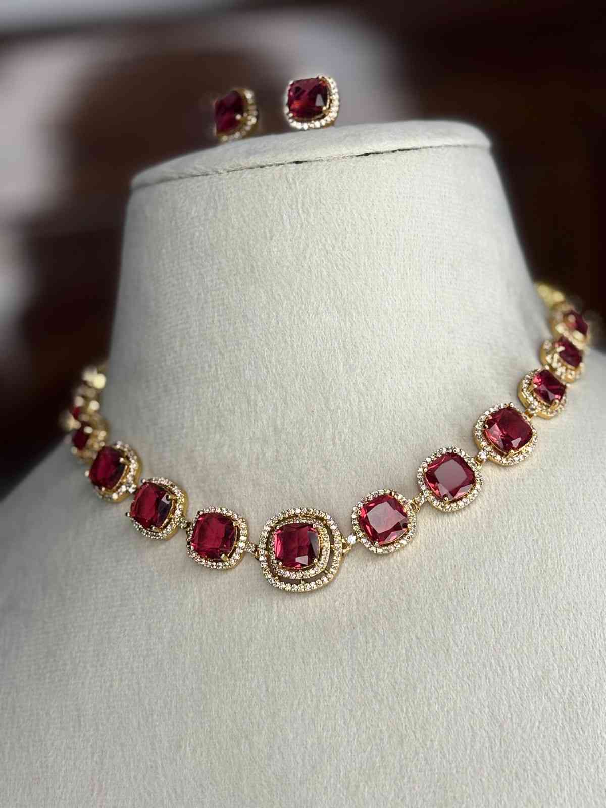 N0290 Ruby Stone Necklace