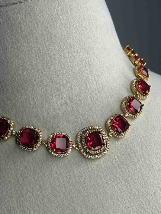 N0290 Ruby Stone Necklace