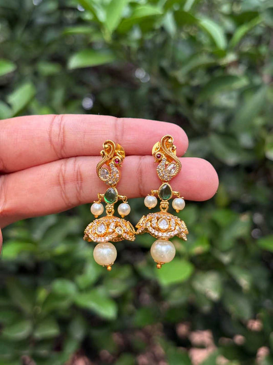 J0153 Peacock Jhumka