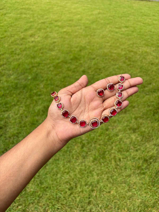 N0290 Ruby Stone Necklace